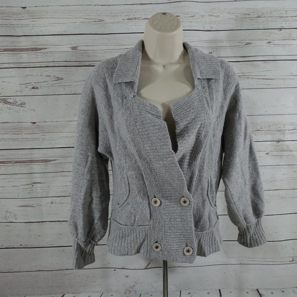 Rebecca Taylor Grey Knit Cardigan Sweater - Picture 1 of 10